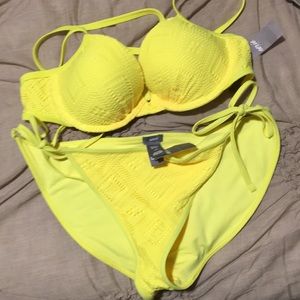 Aerie yellow bathing suit